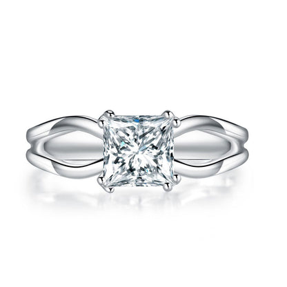 Princess Cut 1 Ct Solid 925 Sterling Silver Ring Promise Anniversary Engagement Wedding Jewelry XFR8289