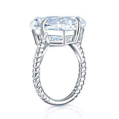 Solid 925 Sterling Silver Luxury Ring Solitaire 8.5 Carat Wedding Engagement Party Pageant Jewelry XFR8305