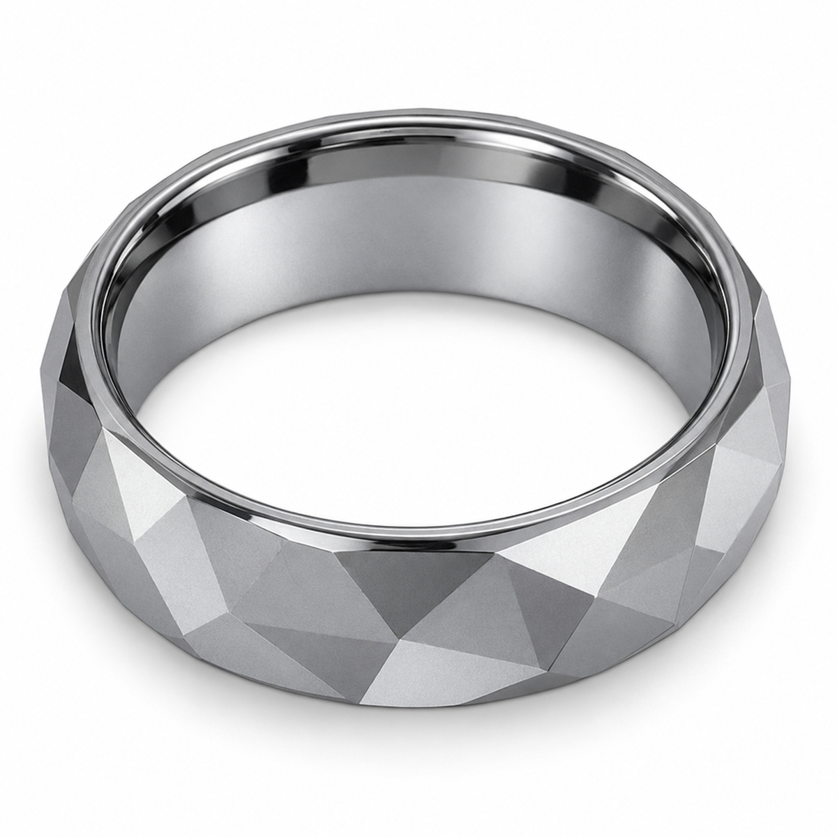 black-tungsten-8mm-promise-ring top-down alternate product view