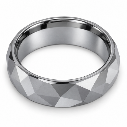 black-tungsten-8mm-promise-ring top-down alternate product view