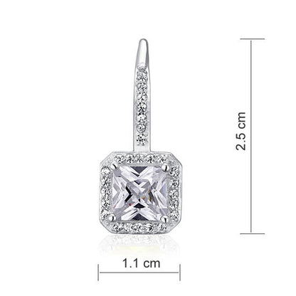 1.5 Carat Simulated Diamond 925 Sterling Silver Dangle Earrings XFE8047