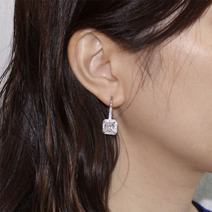 1.5 Carat Simulated Diamond 925 Sterling Silver Dangle Earrings XFE8047