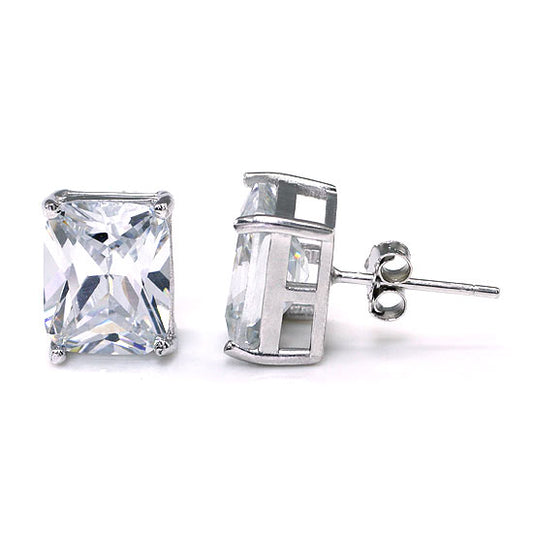 4 Carat Simulated Diamond Stud 925 Sterling Silver Earrings XFE8087