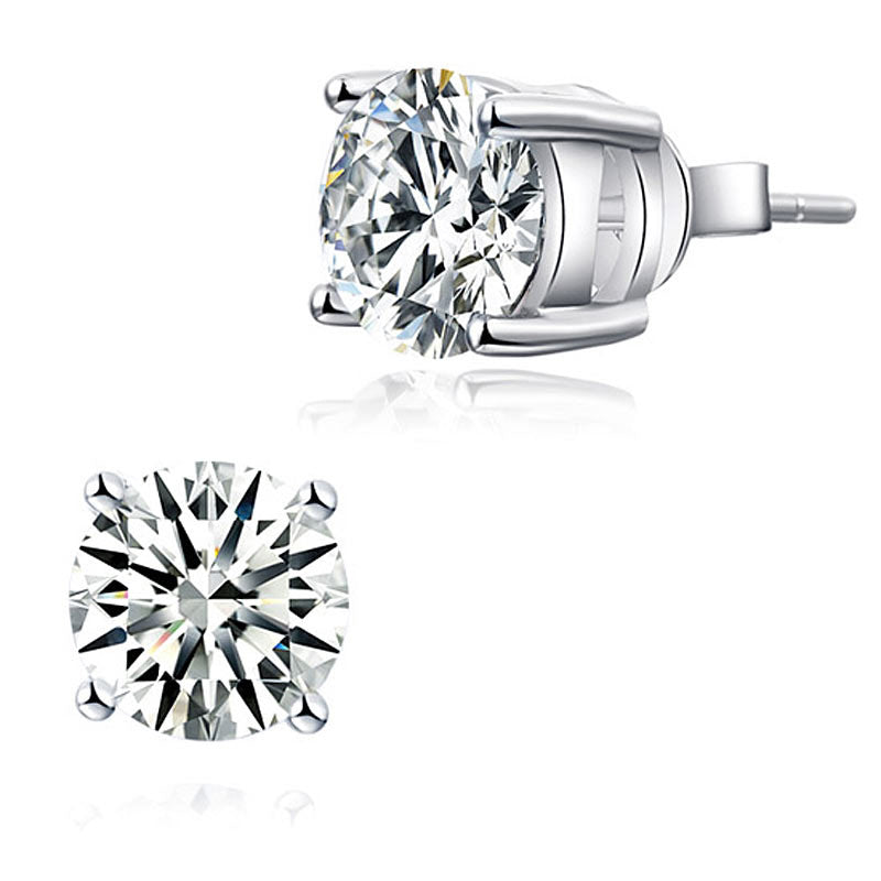1 Carat Simulated Diamond Stud Earrings 925 Sterling Silver  XFE8114
