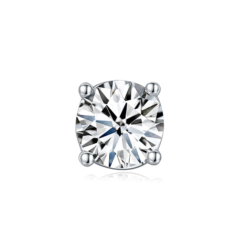 1 Carat Moissanite Diamond Men's Earrings (1 Piece) 925 Sterling Silver MFE8186