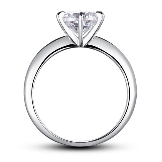 6 Claws Simulated Diamond Engagement Ring 925 Sterling Silver Classic XFR8002