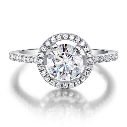 1.25 Carat Round Cut Simulated Diamond 925 Sterling Silver Wedding Engagement Ring XFR8003