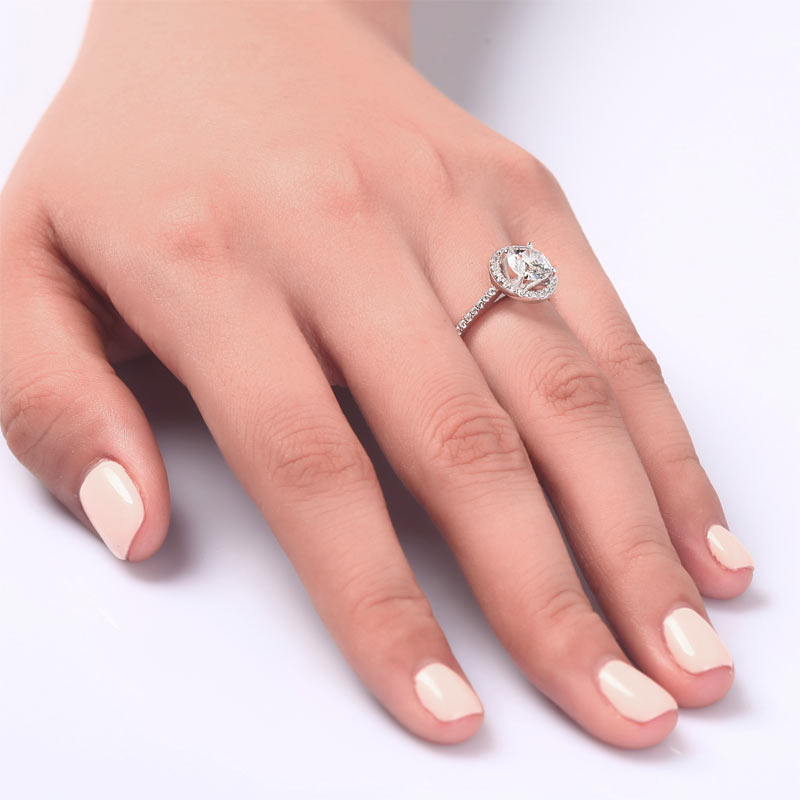 1.25 Carat Round Cut Simulated Diamond 925 Sterling Silver Wedding Engagement Ring XFR8003