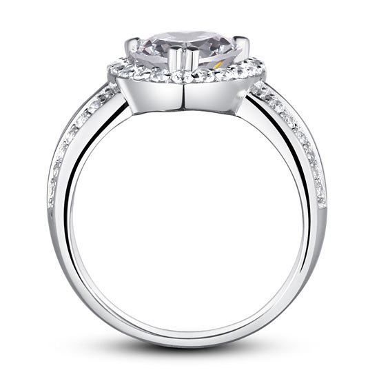 2 Carat Heart Cut Simulated Diamond 925 Sterling Silver Wedding Anniversary Ring XFR8011
