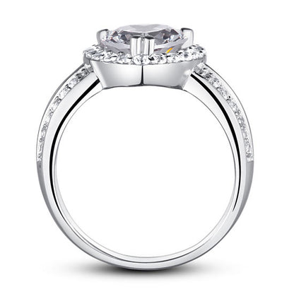 2 Carat Heart Cut Simulated Diamond 925 Sterling Silver Wedding Anniversary Ring XFR8011