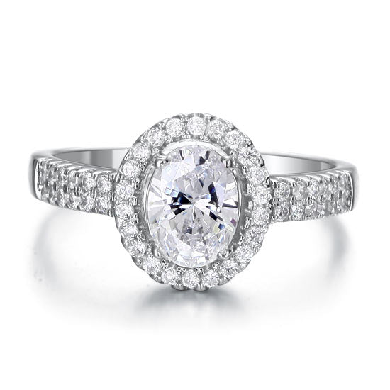 1.5 Carat Simulated Diamond Engagement Sterling 925 Silver Ring XFR8022