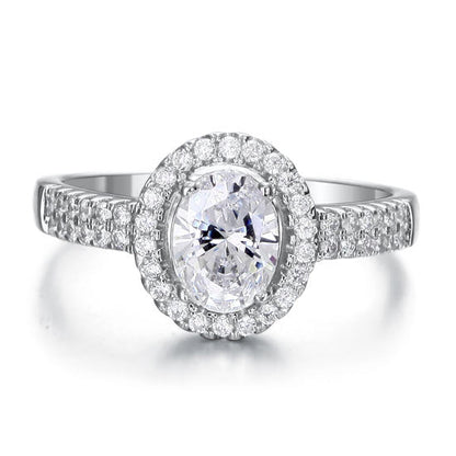 1.5 Carat Simulated Diamond Engagement Sterling 925 Silver Ring XFR8022