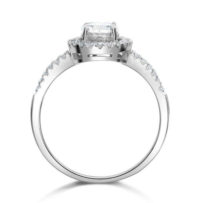 1.5 Carat Simulated Diamond Engagement Sterling 925 Silver Ring XFR8022