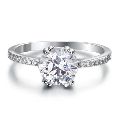 2 Carat Simulated Diamond Engagement Sterling 925 Silver Ring XFR8023
