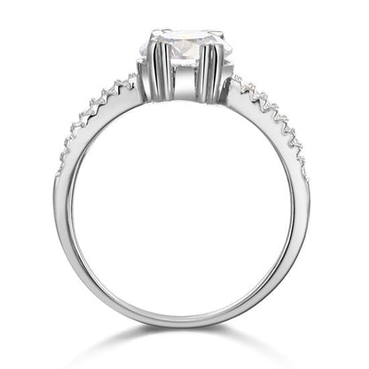 2 Carat Simulated Diamond Engagement Sterling 925 Silver Ring XFR8023