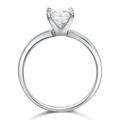 1 Carat Princess Simulated Diamond Engagement Sterling 925 Silver Ring XFR8025
