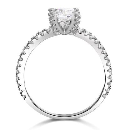 1 Carat Simulated Diamond Engagement Sterling 925 Silver Ring XFR8026