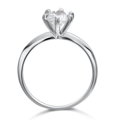 1 Carat Simulated Diamond Engagement Sterling 925 Silver Ring XFR8027