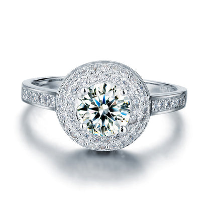 1 Carat Round Cut Simulated Diamond Wedding Engagement Sterling 925 Silver Ring XFR8035