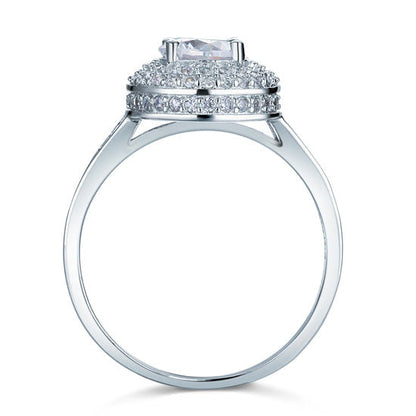 1 Carat Round Cut Simulated Diamond Wedding Engagement Sterling 925 Silver Ring XFR8035