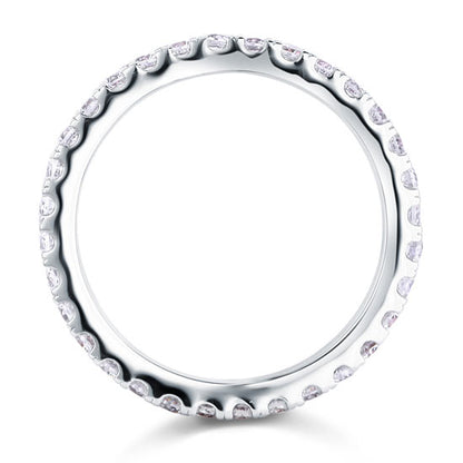 Eternity Ring Simulated Diamond Solid Sterling 925 Silver Wedding Band XFR8045