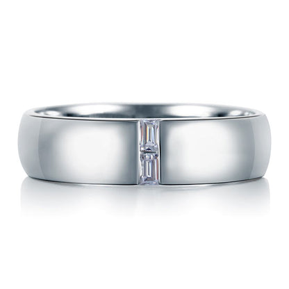 Men's Wedding Band Solid Sterling 925 Silver Ring XFR8050