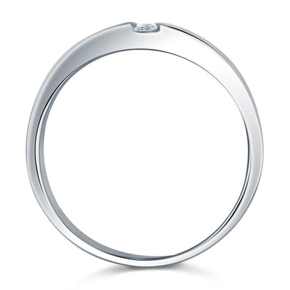 Men's Wedding Band Solid Sterling 925 Silver Ring XFR8050