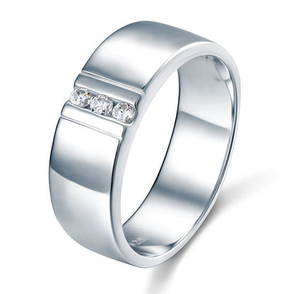 Men's Wedding Band Solid Sterling 925 Silver Ring XFR8054