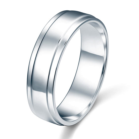 Men's Solid Sterling 925 Silver Wedding Band Ring XFR8055