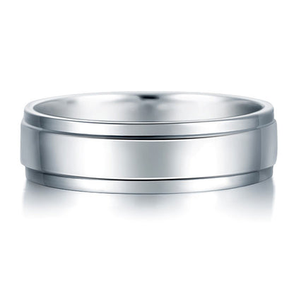 Men's Solid Sterling 925 Silver Wedding Band Ring XFR8055
