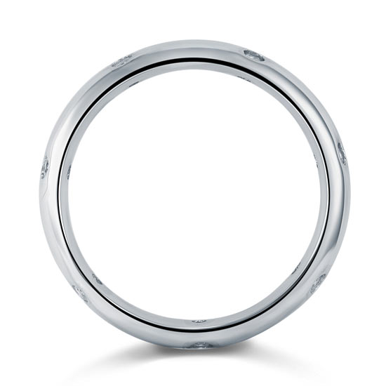 Simulated Diamond Wedding Band Solid Sterling 925 Silver Ring XFR8060