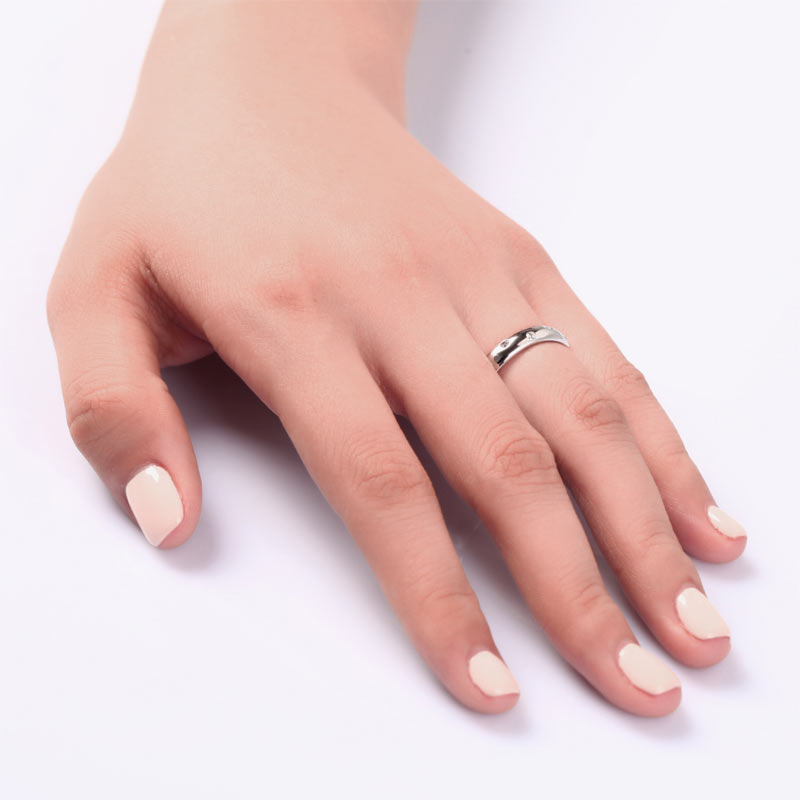 Simulated Diamond Wedding Band Solid Sterling 925 Silver Ring XFR8060