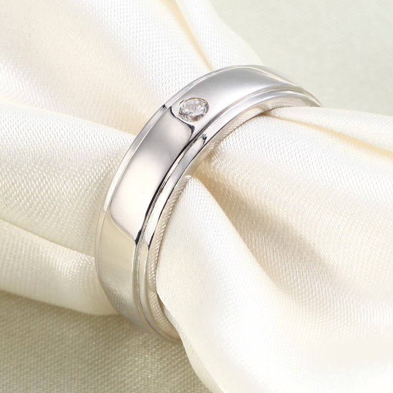 Men's Wedding Band Solid Sterling 925 Silver Ring XFR8067