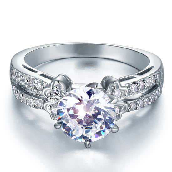 2 Carat Simulated Diamond Solid 925 Sterling Silver Wedding Engagement Ring XFR8078