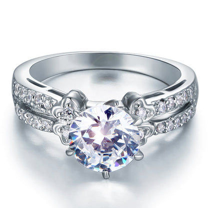2 Carat Simulated Diamond Solid 925 Sterling Silver Wedding Engagement Ring XFR8078