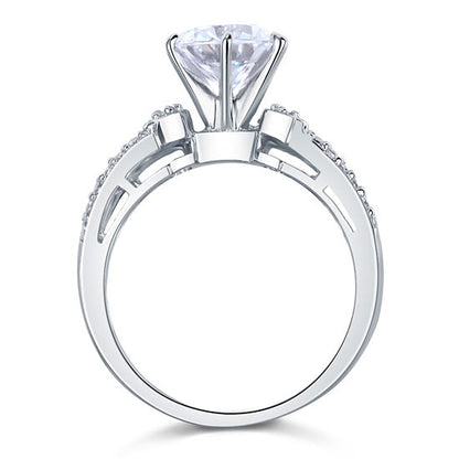 2 Carat Simulated Diamond Solid 925 Sterling Silver Wedding Engagement Ring XFR8078