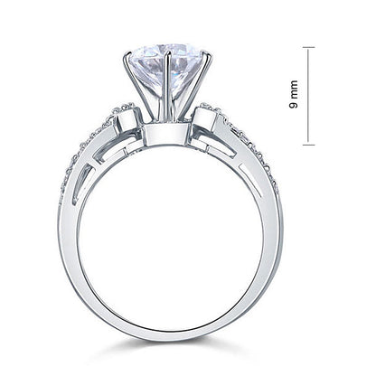 2 Carat Simulated Diamond Solid 925 Sterling Silver Wedding Engagement Ring XFR8078