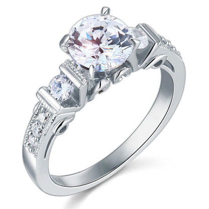 Vintage Style 1.25 Carat Simulated Diamond Solid 925 Sterling Silver Wedding Engagement Ring XFR8079