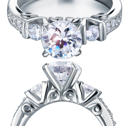 Vintage Style 1.25 Carat Simulated Diamond Solid 925 Sterling Silver Wedding Engagement Ring XFR8079