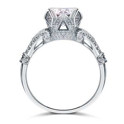 Vintage Victorian Style 2 Carat Simulated Diamond Solid 925 Sterling Silver Wedding Engagement Ring XFR8088