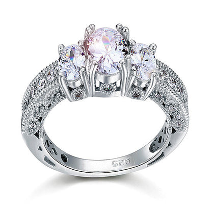 Vintage Style 2 Carat Simulated Diamond Solid 925 Sterling Silver Wedding Engagement Ring XFR8093