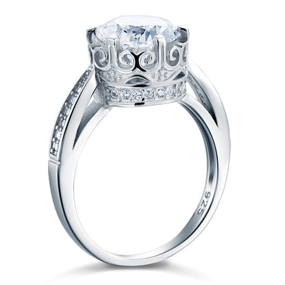Vintage Style 2.5 Ct Solid 925 Sterling Silver Wedding Engagement Ring Jewelry XFR8094