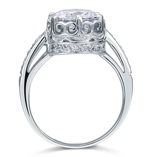 Vintage Style 2.5 Ct Solid 925 Sterling Silver Wedding Engagement Ring Jewelry XFR8094