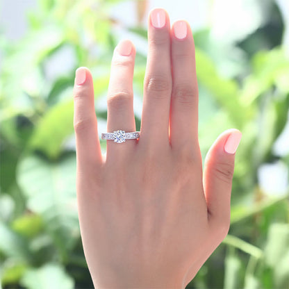 Vintage Style 1.25 Carat Simulated Diamond Solid 925 Sterling Silver Bridal Wedding Engagement Ring Jewelry XFR8110