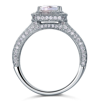 Vintage Style 1.5 Carat Simulated Diamond Solid 925 Sterling Silver Bridal Wedding Engagement Ring  XFR8111