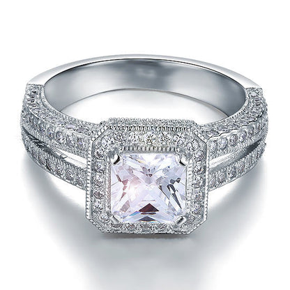 Vintage Style 1.5 Carat Simulated Diamond Solid 925 Sterling Silver Bridal Wedding Engagement Ring  XFR8111