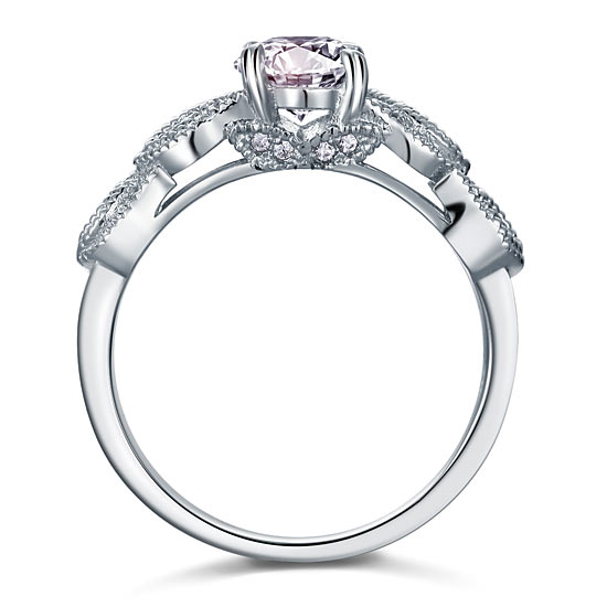 Vintage Style 1 Ct Solid 925 Sterling Silver Bridal Wedding Engagement Ring XFR8112