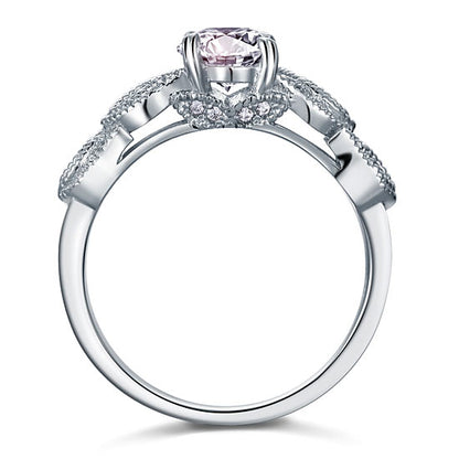 Vintage Style 1 Ct Solid 925 Sterling Silver Bridal Wedding Engagement Ring XFR8112