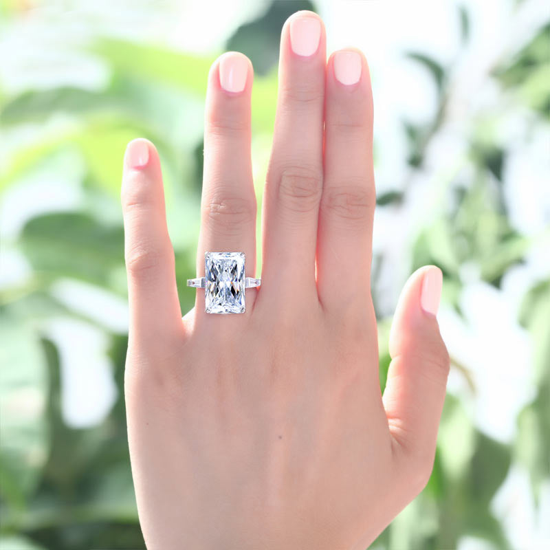 Princess Cut Simulated Diamond 925 Sterling Silver Luxury Ring XFR8117
