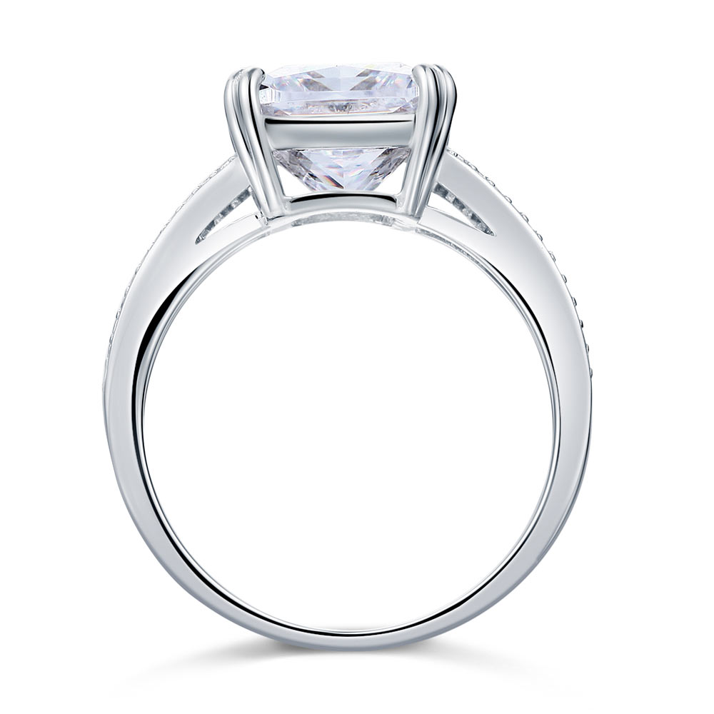 Solid 925 Sterling Silver Luxury Ring Anniversary 6 Carat Simulated Diamante XFR8152